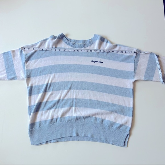 Vineyard Vines Blue & White Striped Pullover Sweater size L - Picture 7 of 13